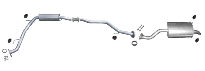 exhaust system for honda jazz 2007