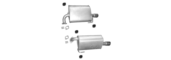 Exhaust double rear for Subaru Outback 2.5 3.0 Legacy 2.0 2.5 16V 3.0R